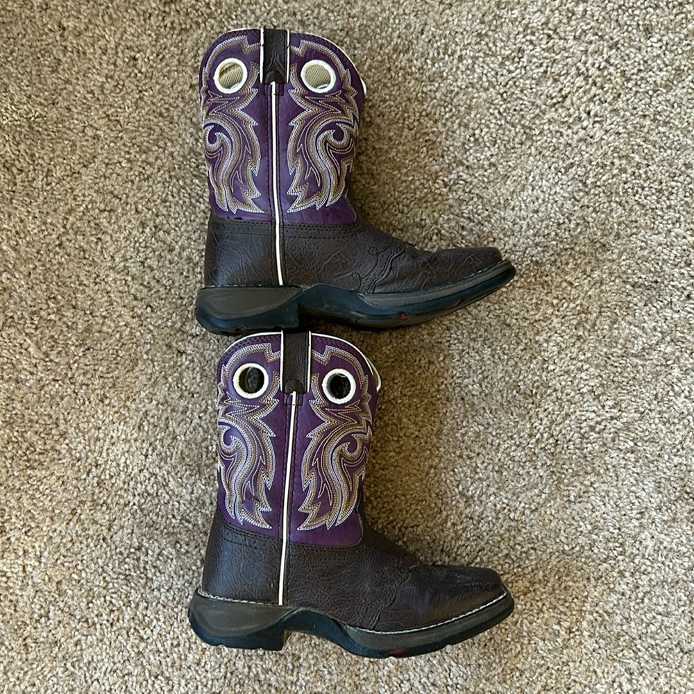 Durango Western Boots for Kids Purple Size 3.5